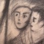 Large Drawing Antique Inspired Watteau Pierrot Pierre Duteurtre Dut BM53.1 F