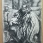 12 5/8x18 1/2in Large Drawing Antique Of Painter French Pierre Duteurtre Dut