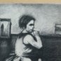 Antique Drawing Opera Of Painter Pierre Duteurtre Dut Figure Feminine BM53.1