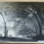 Drawing Antique landscape Countryside Carbon, Pierre Duteurtre Said Dut BM53.1 B