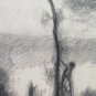 Drawing Antique landscape Countryside Carbon, Pierre Duteurtre Said Dut BM53.1 B