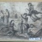 Large Drawing Antique Back Front Of Painter Pierre Duteurtre Said Dut BM53.1
