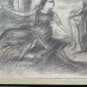 Large Drawing Antique Back Front Of Painter Pierre Duteurtre Said Dut BM53.1