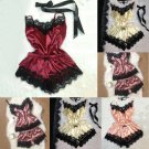 Sexy Lingerie Women Silk Lace Casual Loose Solid Sleeveless Dress