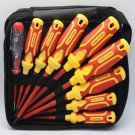Zhibo Electrical Insulation Screwdriver Set 9PCS 3X75mm 4X100mm 5X125mm 6X150mm Dual-Purpose Test PE