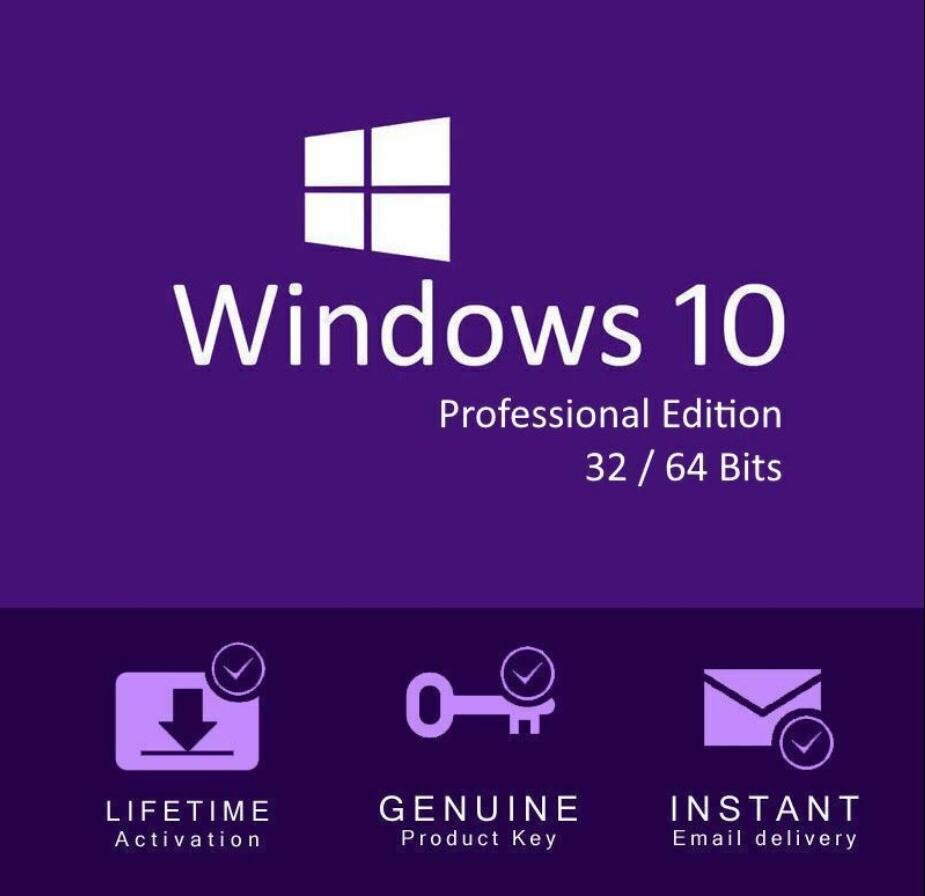 Win 10 Pro 32 64 Bit License Key Genuine Instant Delivery