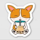 Corgi Bubble Tea Sticker (Waterproof) Preorder