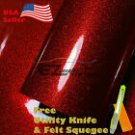 Gloss Glitter Red Metallic Sparkle Car Vinyl Wrap Sticker Bubble Free Film