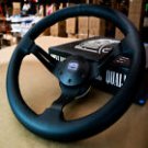 14″ Leather Steering Wheel with Black Aluminum 3 Spokes – 6 Hole Chevy, GMC