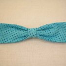 Baby Blue Polka Dots- Large Clip On Bow Tie Baby Blue Polka Dots- Large Clip On Bow Tie
