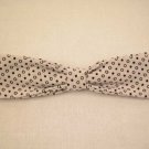 Black and White Polka Dots-Large Clip On Bow Tie