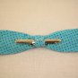 Baby Blue Polka Dots- Large Clip On Bow Tie
