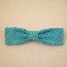 Baby Blue Polka Dots- Small Clip On Bow Tie Baby Blue Polka Dots- Small Clip On Bow Tie