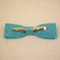 Baby Blue Polka Dots- Small Clip On Bow Tie
