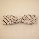 Black & White Polka Dots-Small Clip On Bow Tie
