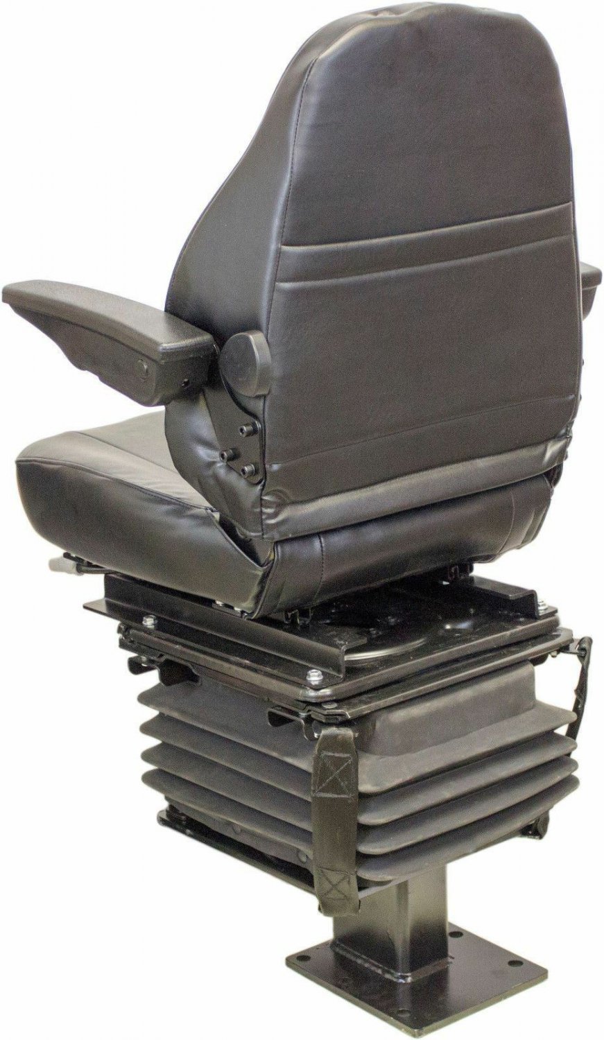 Case Backhoe Seat Black Vinyl w/arms Fits 480C 480D 480E 570LXT 580M