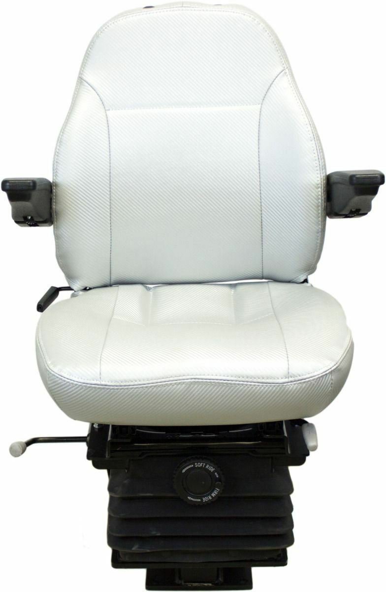 Case Backhoe Seat Gray Vinyl Fits 480C 480D 480E 480F 570LXT 580M 580