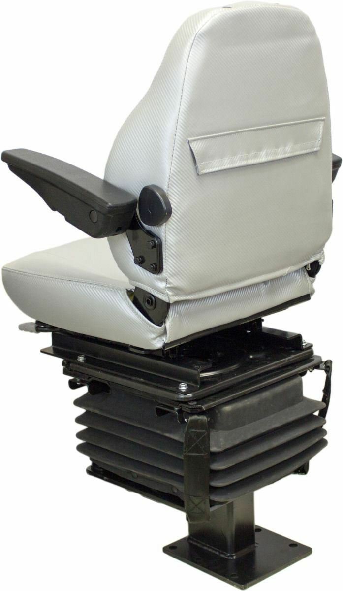 Case Backhoe Seat Gray Vinyl Fits 480C 480D 480E 480F 570LXT 580M 580