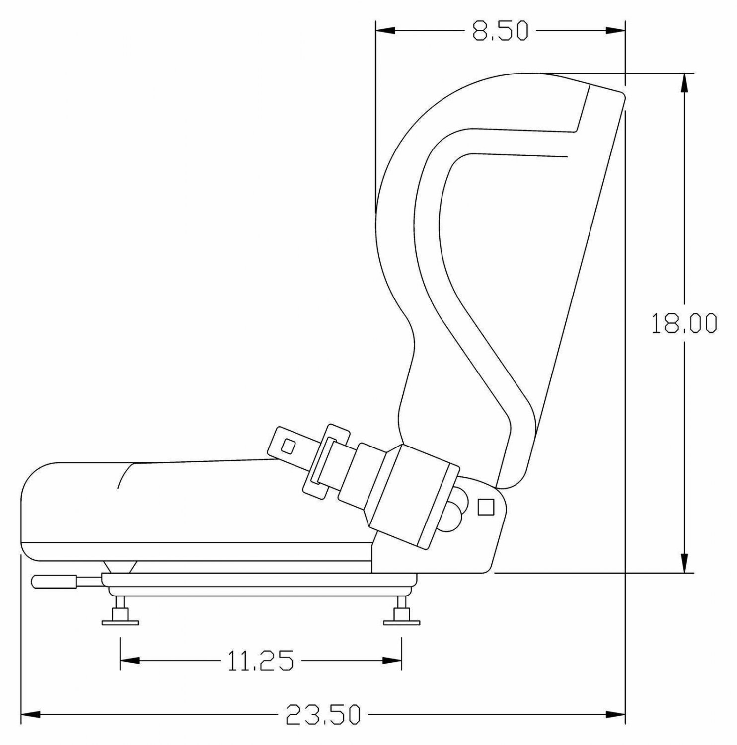 Toyota Forklift Seat With OPS Switch Fits All 6 & 7 Series FGCU Forklifts