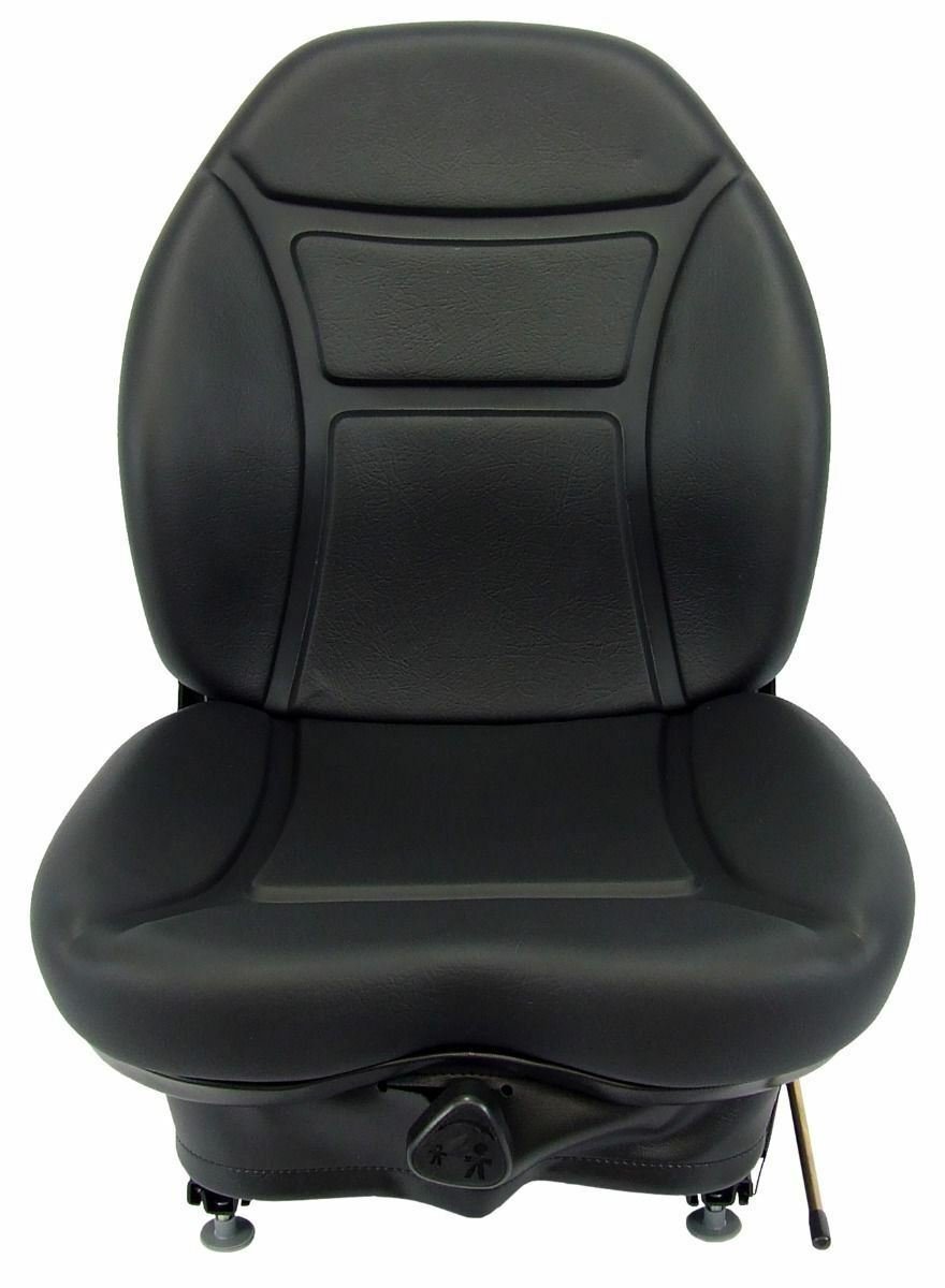 Milsco Brand CR100 Black Vinyl Seat and Suspension for Multiple Machines