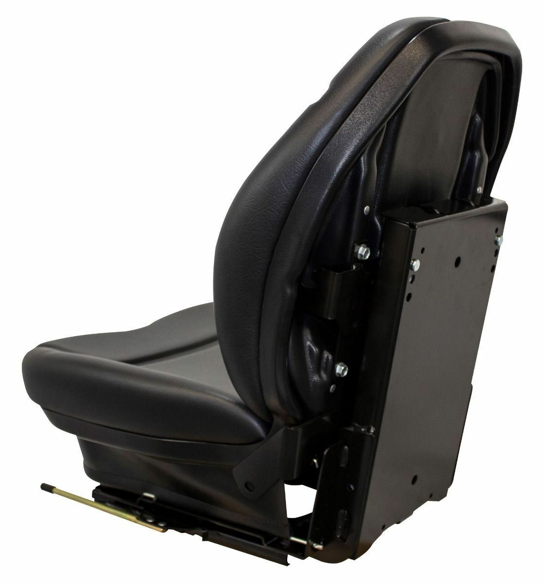 Milsco Brand CR100 Black Vinyl Seat and Suspension for Multiple Machines