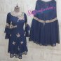 Royal blue sharara dress