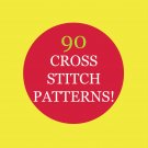 90 cross stitch patterns – Instant download