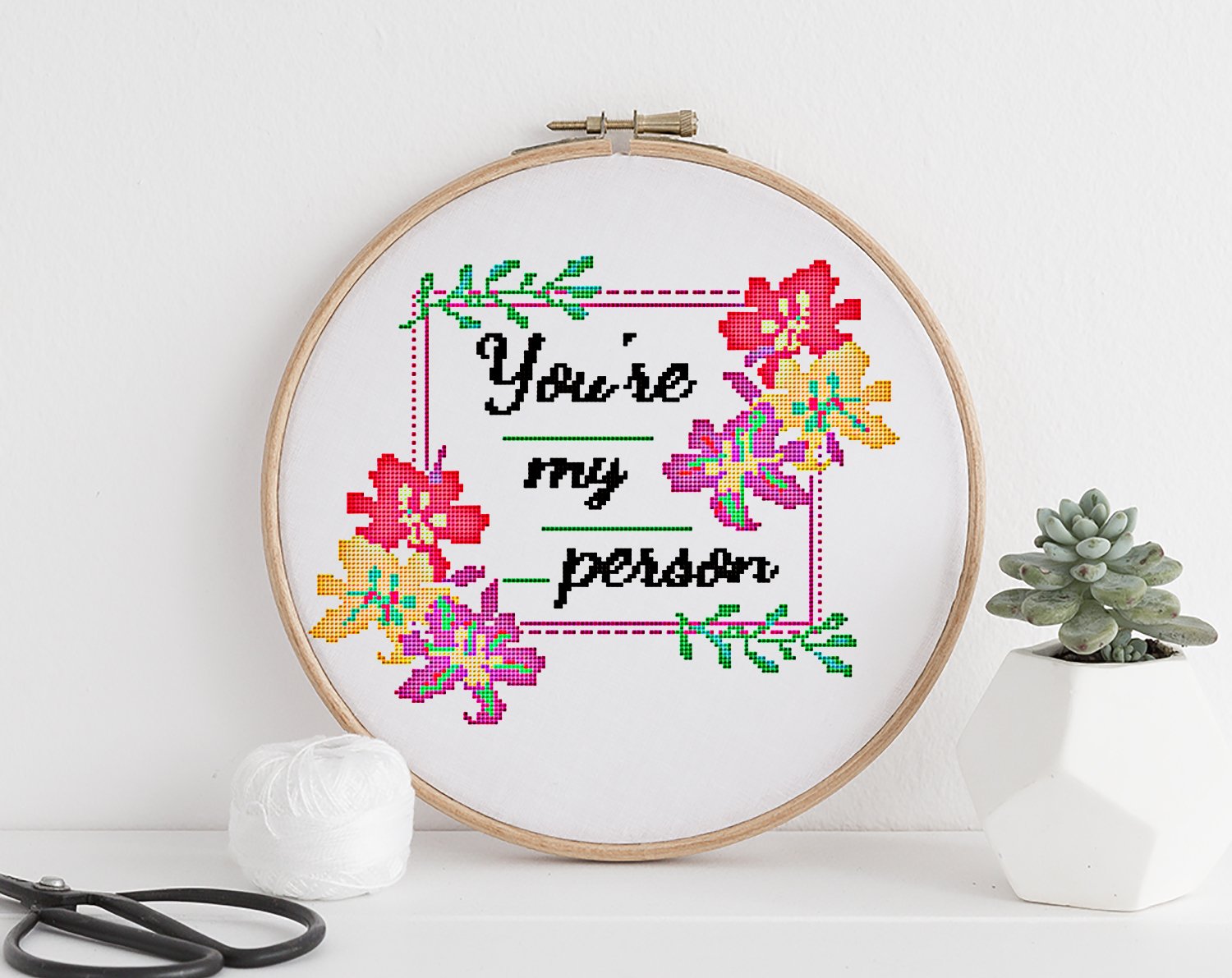 Cross stitch pattern &acirc;�� Floral cross stitch &acirc;�� Instant download