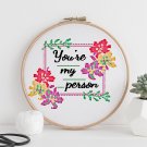 Cross stitch pattern – Floral cross stitch – Instant download