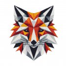 Fox face with geometric pattern - Cross stitch pattern.
