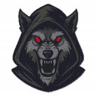 Halloween Hooded Wolf Face - Cross stitch pattern PDF