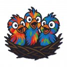 Colorful chicks sit in a nest - Cross Stitch Pattern PDF - Instant Download