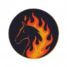 Silhouette of a red horse on a black background - Cross Stitch Pattern PDF - Instant Download