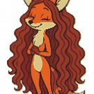 Fashionable fox with beautiful curly hair - Cross stitch pattern PDF