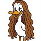 Fashionable duck with beautiful curly hair - Cross stitch pattern PDF