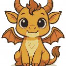 Beautiful cute animal with wings - Cross stitch pattern PDF