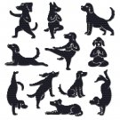 12 dogs doing yoga - Cross stitch pattern PDF