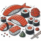 Delicious sushi - Cross stitch pattern PDF - Instant download