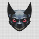 Bat Face for Halloween - Cross Stitch Pattern PDF - Instant Download