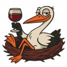 The cunning stork is resting – Cross stitch pattern PDF - Instant download