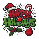 Happy Holidays - Cross-stitch pattern PDF - Instant download