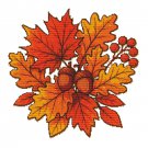 Yellow autumn leaves - Cross-stitch pattern PDF - Instant download
