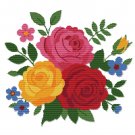 Floral pattern with roses - Cross-stitch pattern PDF - Instant download