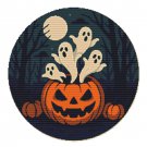 Ghosts fly out of pumpkins on Halloween - Cross-stitch pattern PDF - Instant download