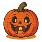 Halloween pumpkin with candle - Cross-stitch pattern PDF - Instant download