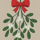 Mistletoe Christmas flower - Cross-stitch pattern PDF - Instant download