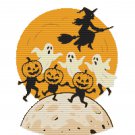 Celebrating Halloween on the Moon - Cross-stitch pattern PDF - Instant download