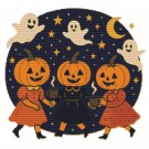 Dancing at night on Halloween - Cross-stitch pattern PDF - Instant download