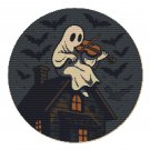Ghost Plays Violin on Halloween - Cross-stitch pattern PDF - Instant download