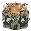 Ghosts and Vampires Relax in a Castle for Halloween - Cross-stitch pattern PDF - Instant download